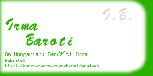 irma baroti business card